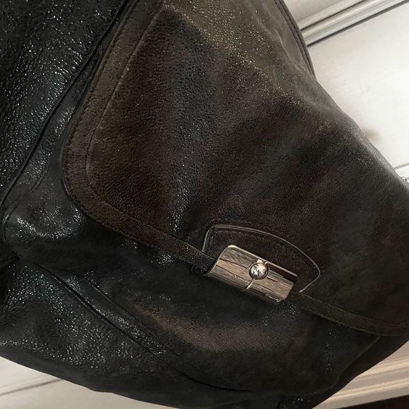 Coach Metallic Slate Leather Tote EUC - Picture 5 of 10